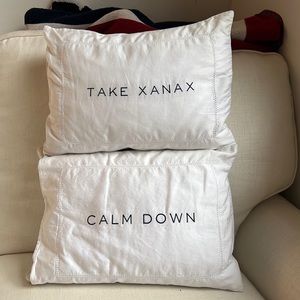 Hill House Home custom pillows with embroidery